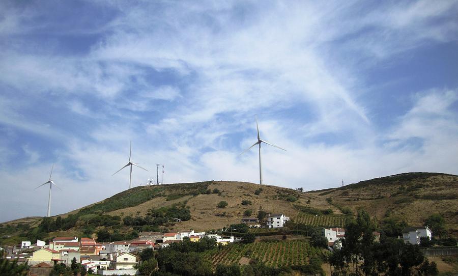 Obidos Wind Turbine Portugal Photograph by John Shiron