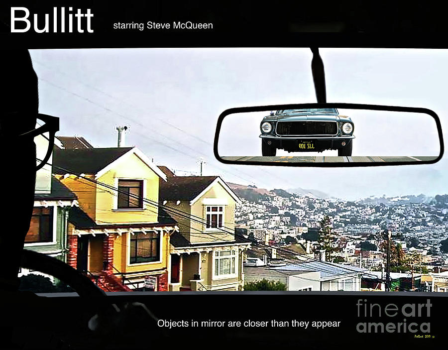 Objects in mirror are closer than they appear, Buillitt, Steve McQueen Mixed Media by Thomas Pollart