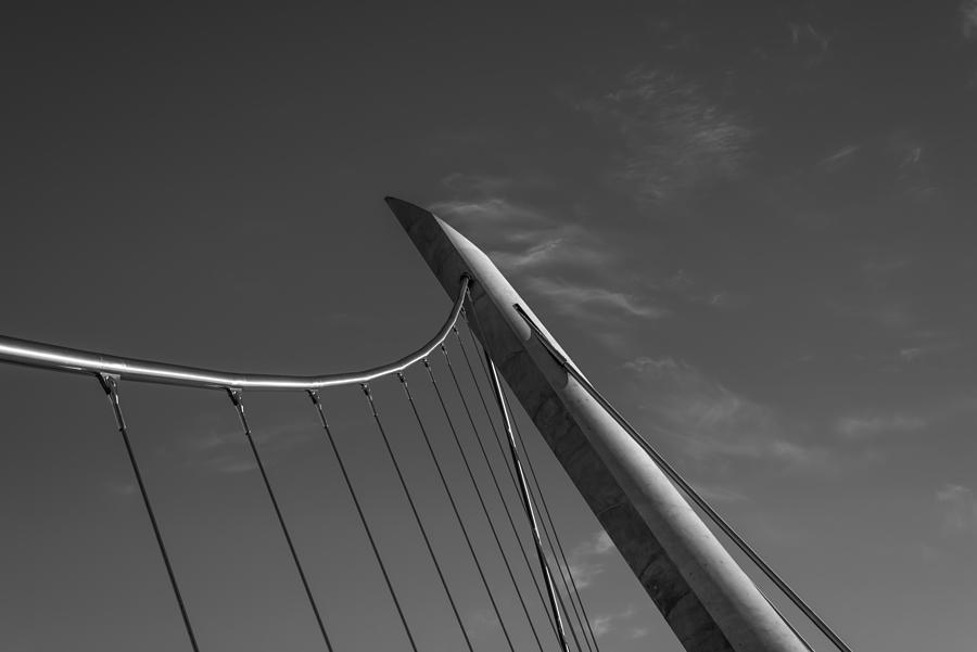 Oblique At The Harbor Drive Pedestrian Bridge Photograph by Joseph S Giacalone