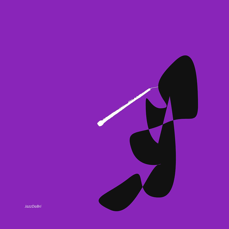 Oboe in Purple Digital Art by David Bridburg