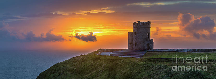 Sunset Photograph - OBriens Tower - Ireland by Henk Meijer Photography