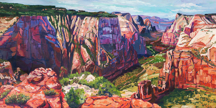 Observation Point-Zion Painting by Heather Nagy