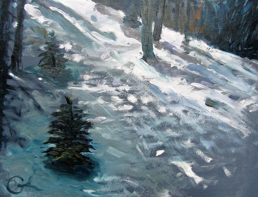 Winter Painting - Observing Snow by Gary Coleman