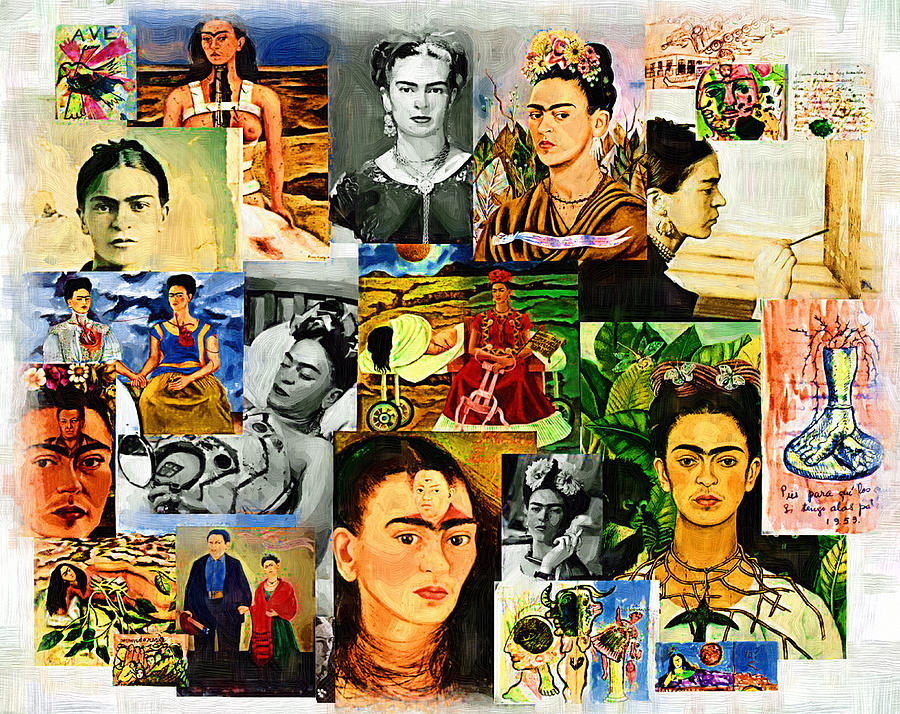 Frida Digital Art - Obsessed with Frida  by Madalena Lobao-Tello
