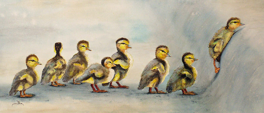 Duck Painting - Obstacle Course by Dee Carpenter