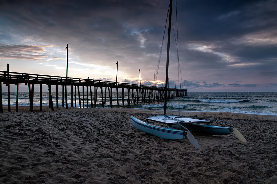Pier Photograph - Daybreak by Richard Macquade