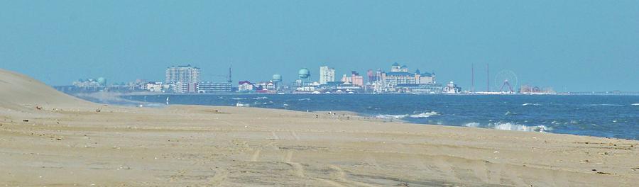 Ocean City Maryland Inlet as seen along the Atlantic Ocean from Assateague Island National Seashore Photograph by Billy Beck