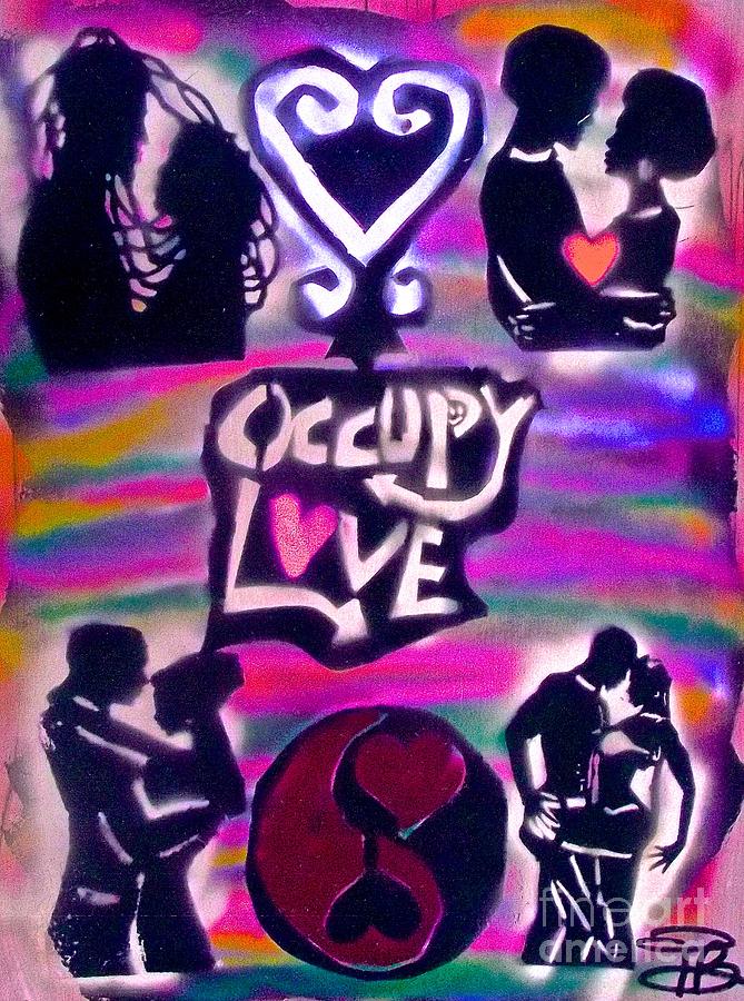 Valentines Day Painting - Occupy Black Love by Tony B Conscious