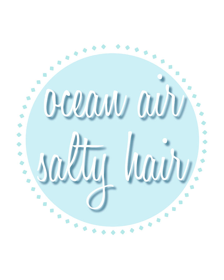 Ocean Air, Salty Hair Mixed Media