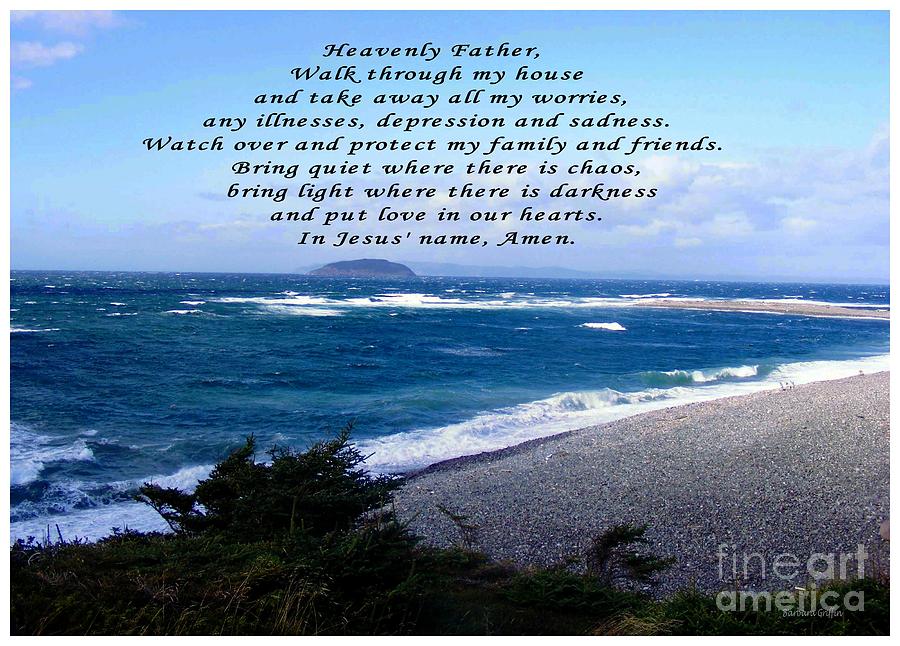 Ocean and Prayer Photograph by Barbara A Griffin