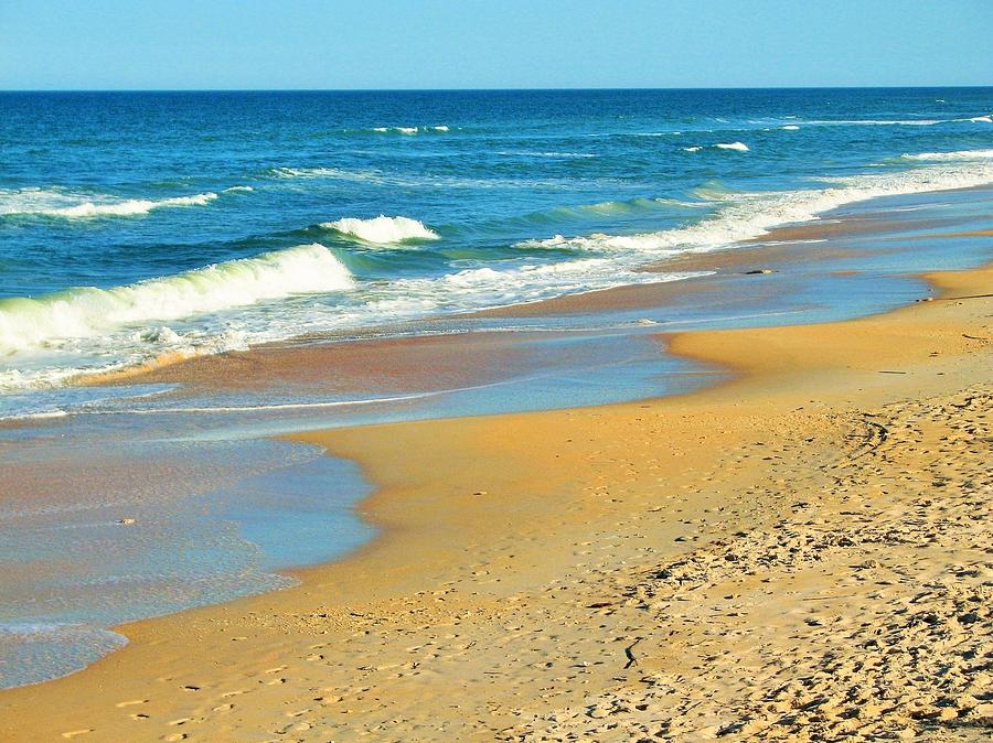 Ocean Beach Blue and Sand Photograph by Darla Morck-LaPole - Pixels