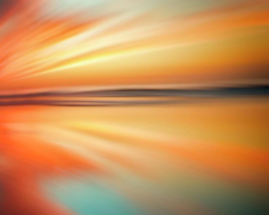 Ocean Beach Sunset Abstract Photograph by Gigi Ebert