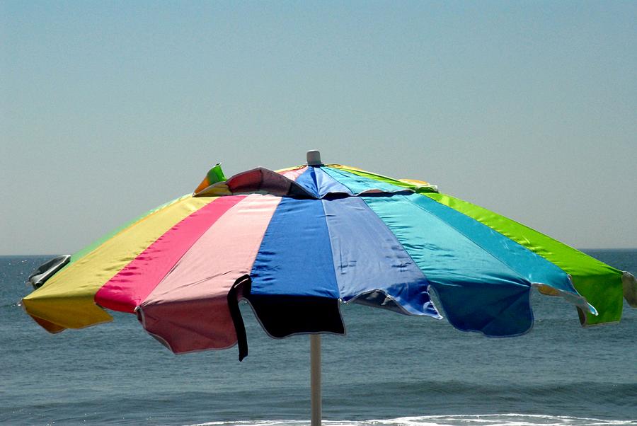 Ocean Beach Umbrella 1 Photograph by Joyce StJames