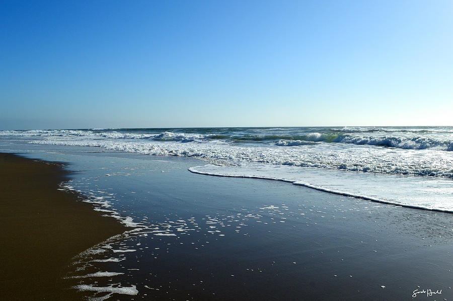 Ocean Beach Waves In San Francisco Signed Photograph