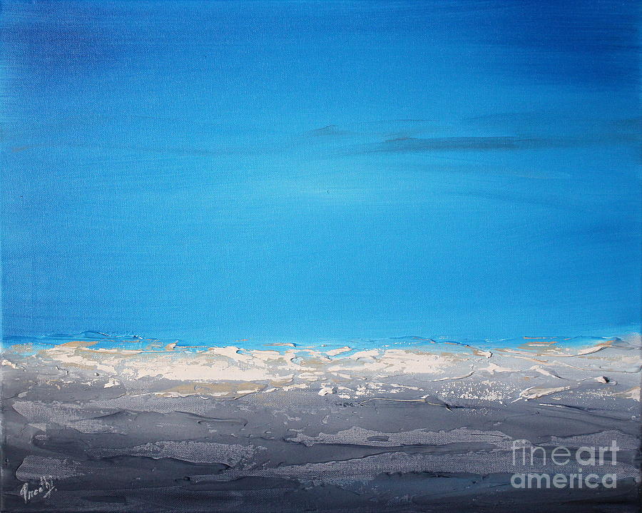 Ocean Blue 1 Painting by Preethi Mathialagan