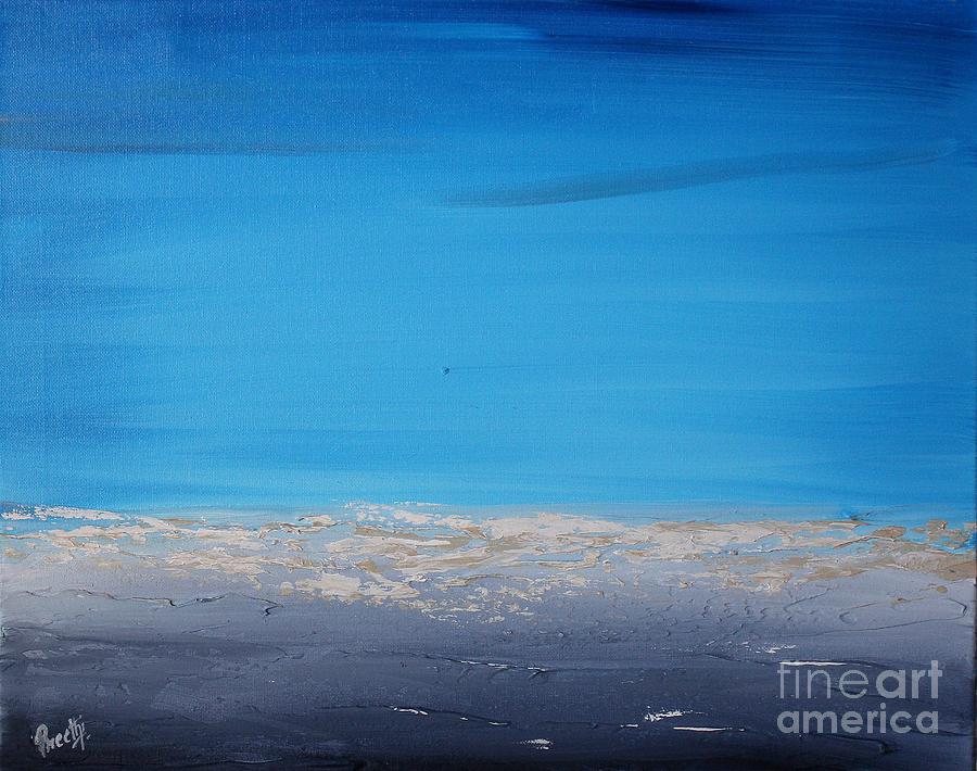 Ocean Blue 2 Painting by Preethi Mathialagan