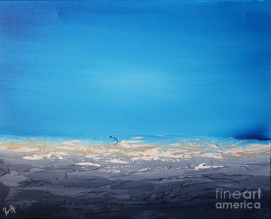 Ocean Blue 4 Painting by Preethi Mathialagan