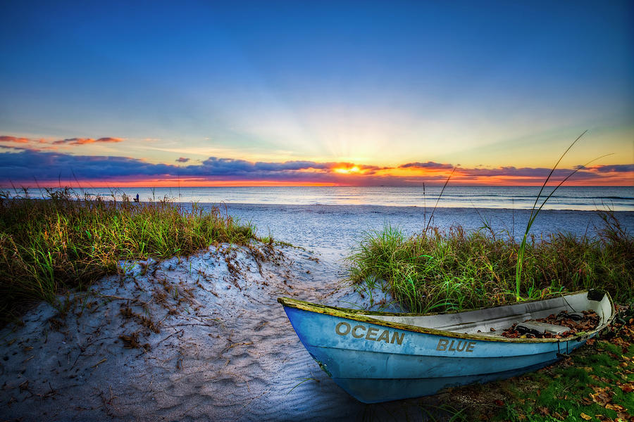Ocean Blue at Dawn Photograph by Debra and Dave Vanderlaan