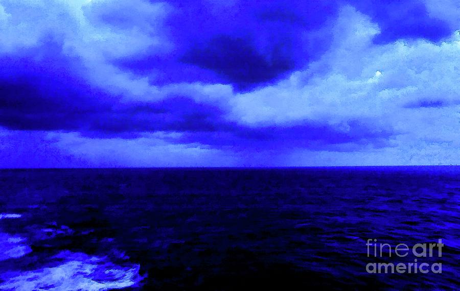 Ocean Blue Digital Painting Painting by Robyn King