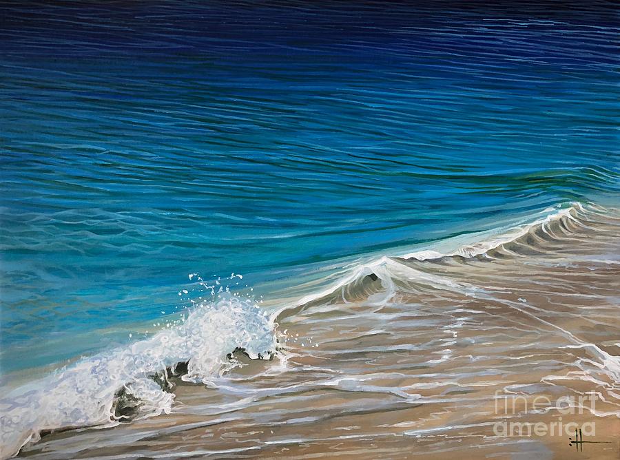 Ocean Blue Painting by Hunter Jay
