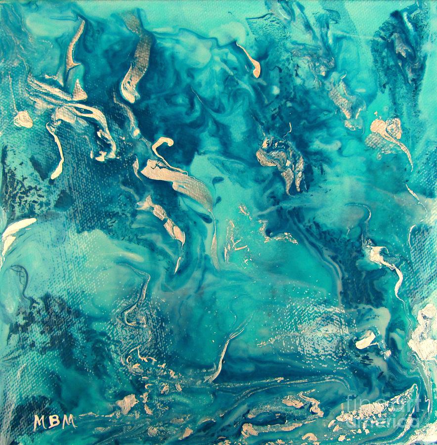 Ocean Blue Painting by Mary Mirabal