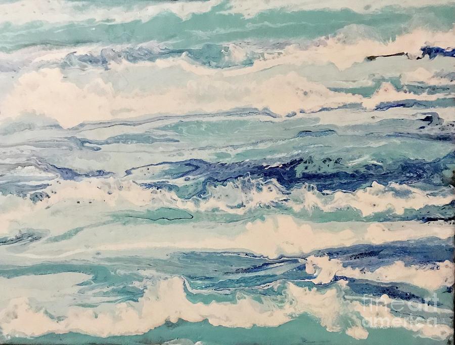 Ocean Blue Painting by Sherry Harradence