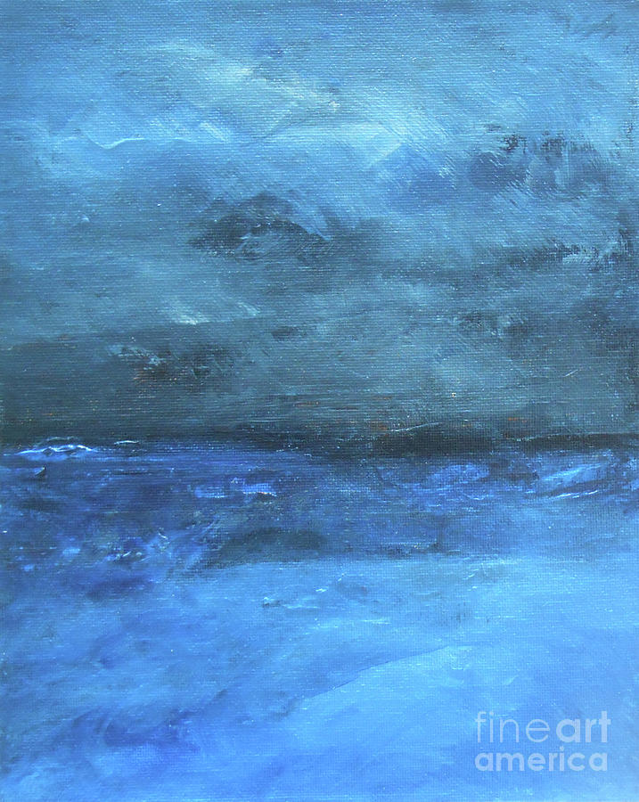 Ocean Blues 3 Painting by Jane See