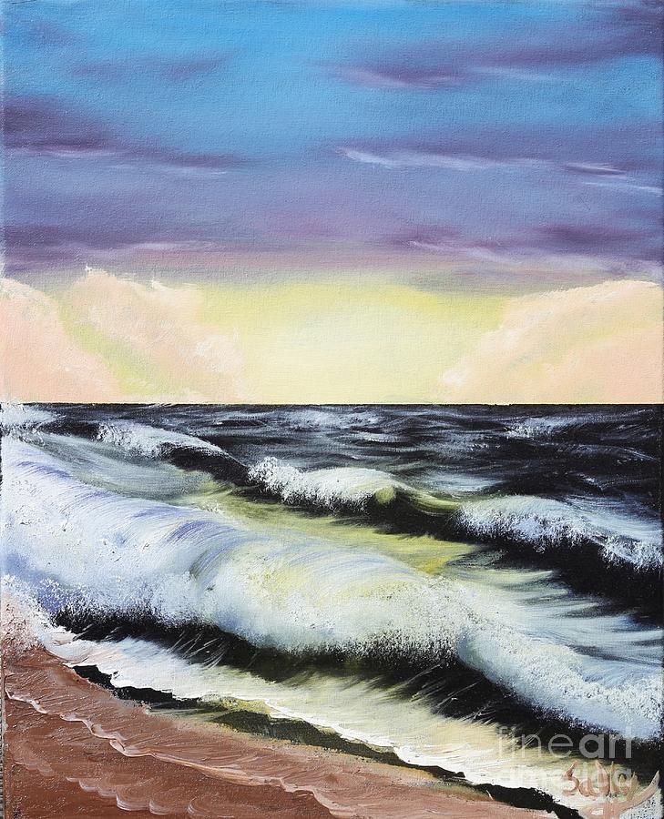 Ocean Breeze At Sunset Painting