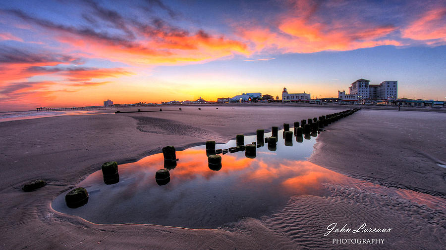 Ocean City Afterglow Photograph by John Loreaux
