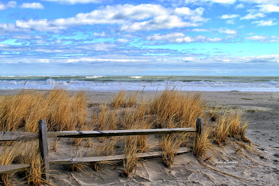 Ocean City Beach Fence Photograph by John Loreaux