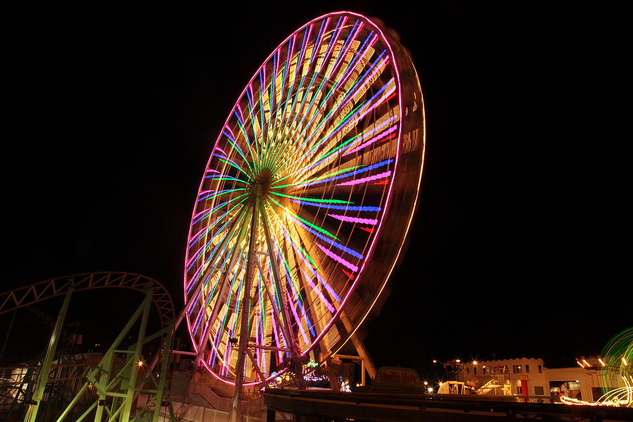 Ocean City Ferris Wheel1 Photograph By George Miller - Fine Art America