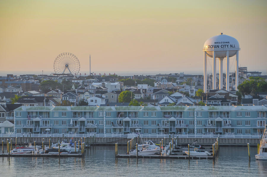 Ferris Wheel Photograph - Ocean City from the Bay by Bill Cannon