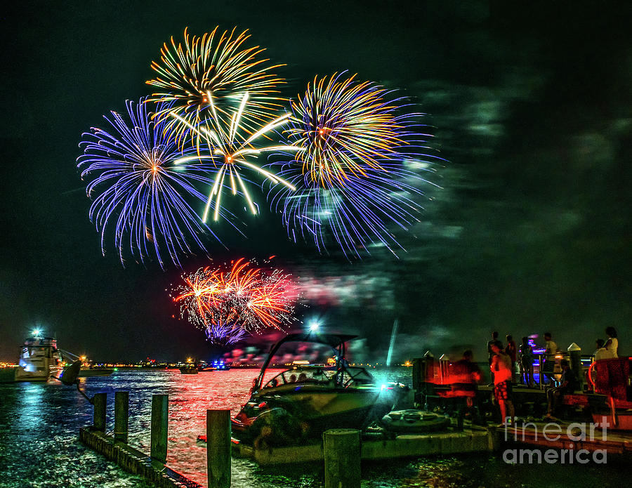Ocean City NJ Fireworks Photograph by Nick Zelinsky Jr
