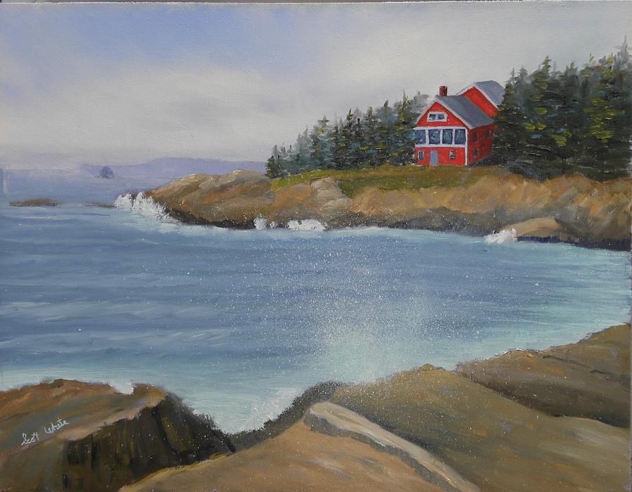 Ocean Cottage Painting by Scott W White