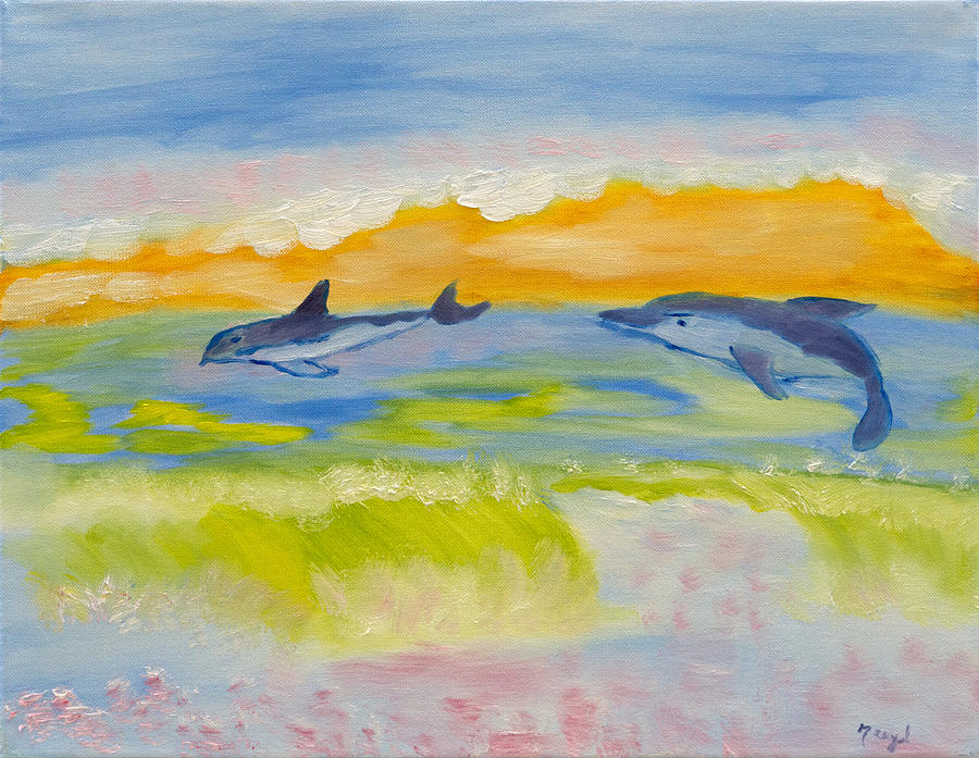 Ocean Dancing Painting by Meryl Goudey