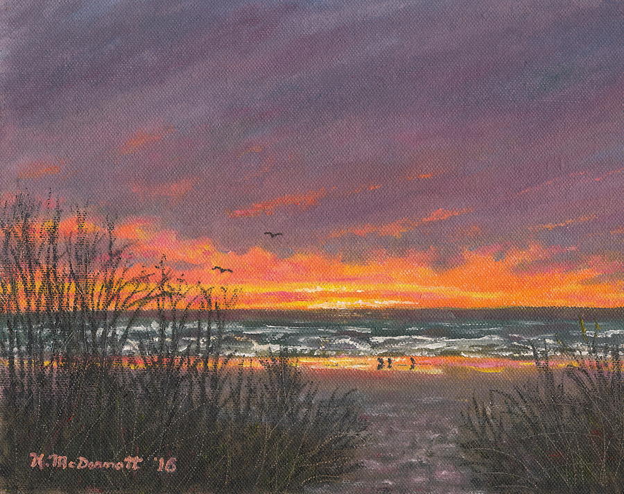 Ocean Daybreak # 2 Painting by Kathleen McDermott