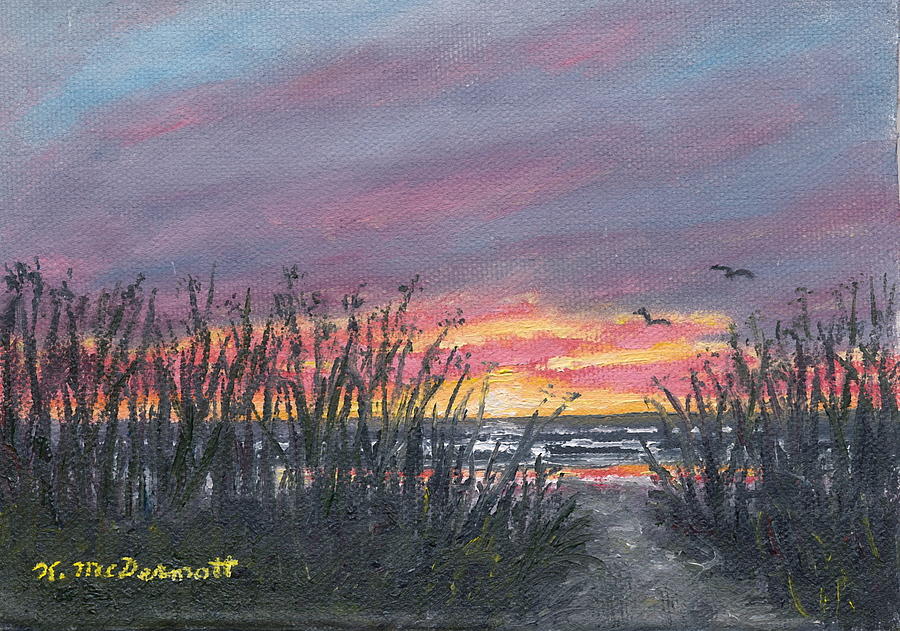 Ocean Daybreak Painting by Kathleen McDermott