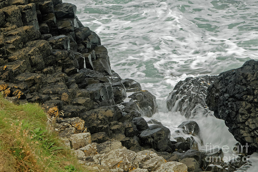 Ocean Edge of Giants Causeway Photograph by Natural Focal Point Photography