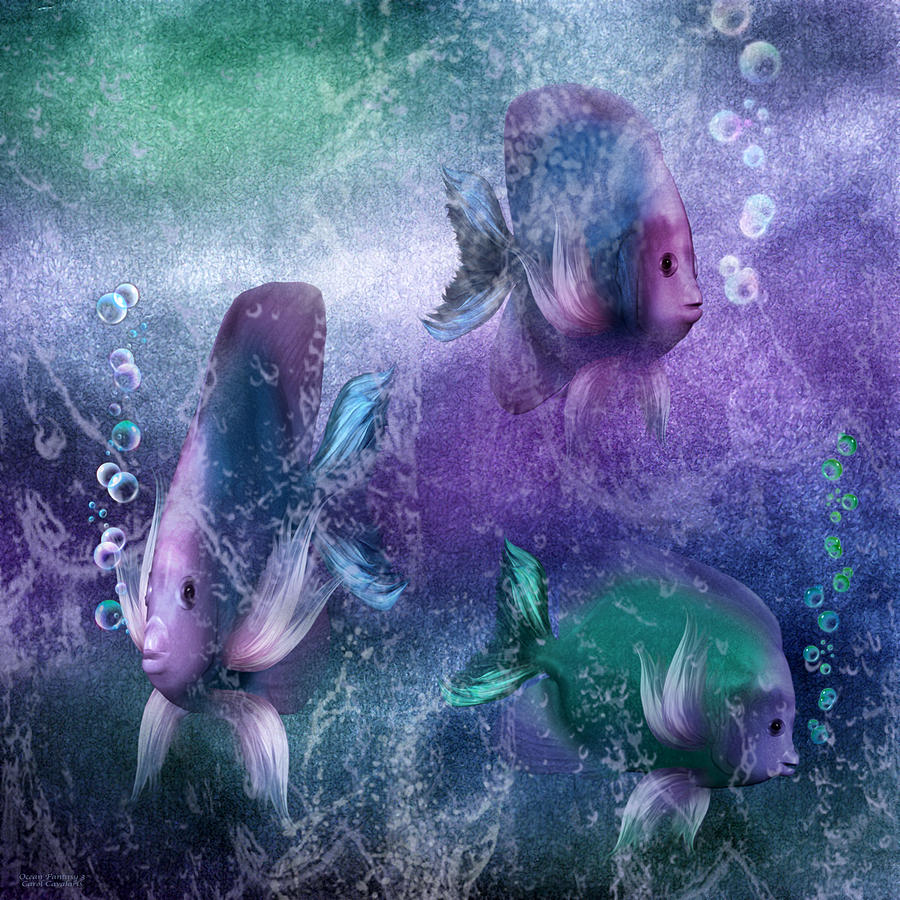 Fish Mixed Media - Ocean Fantasy 3 by Carol Cavalaris