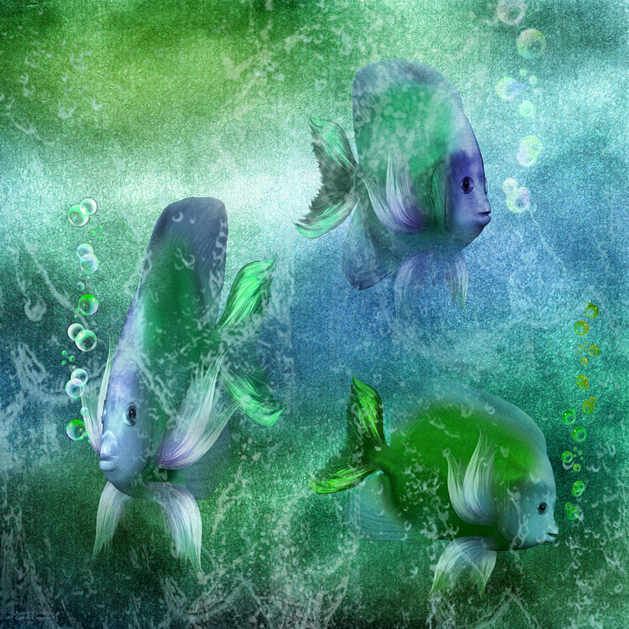 Fish Mixed Media - Ocean Fantasy 4 by Carol Cavalaris