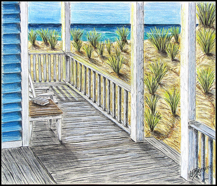 Beach Drawing - Ocean Front by Chad Brittain