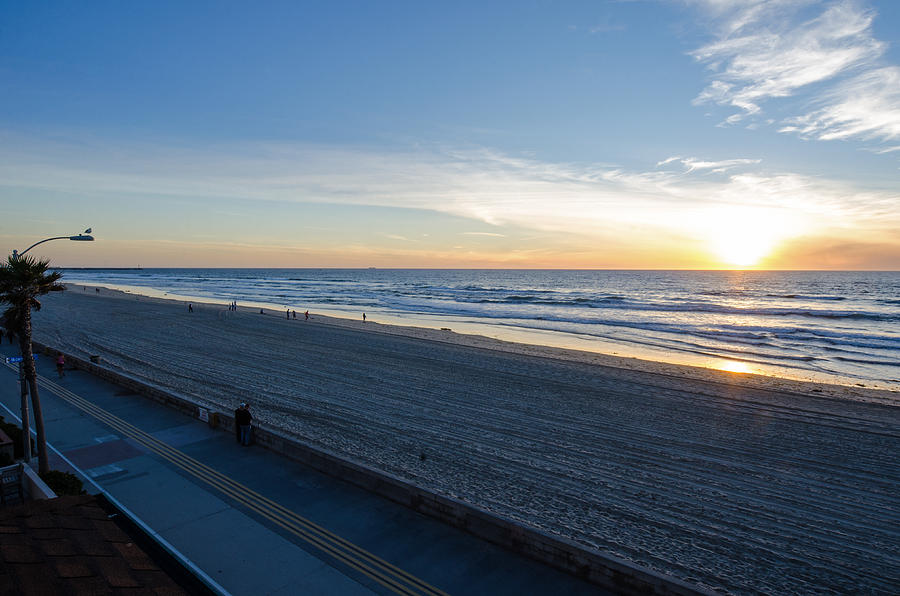Sunset Photograph - Ocean Front Walk by Susan McMenamin