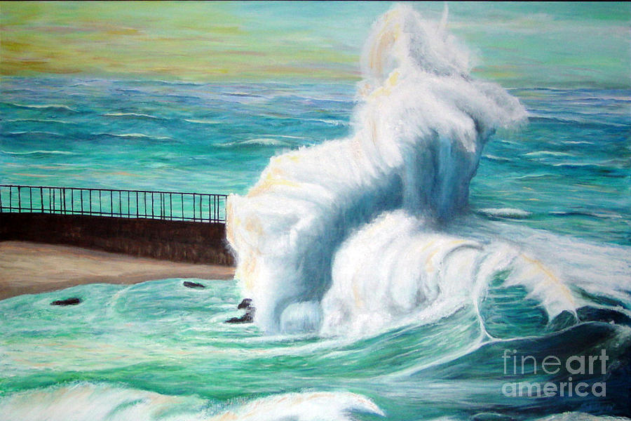 Ocean Jetty Painting by Shelly Tschupp