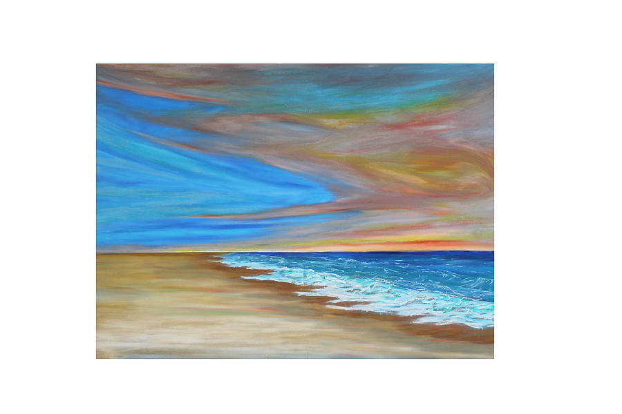 Ocean  Journey  Pastel by Daniel Dubinsky
