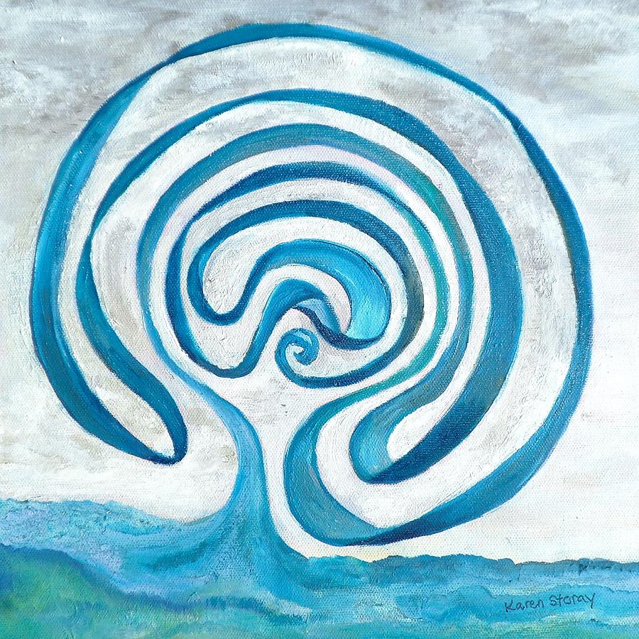 Ocean Painting - Ocean Labyrinth by Karen Storay