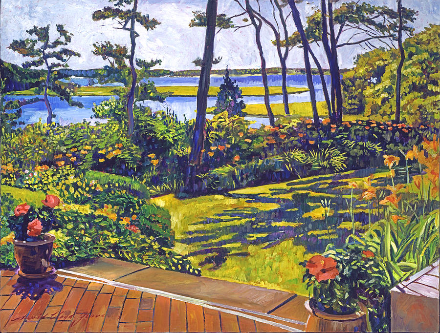 Impressionism Painting - Ocean Lagoon Garden by David Lloyd Glover