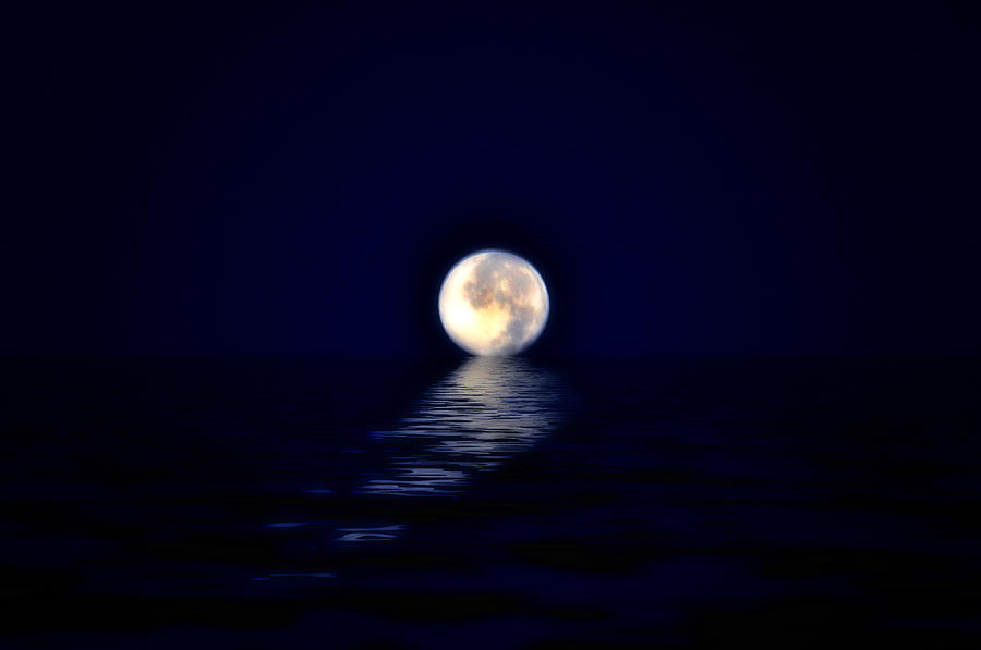 Ocean Moon Photograph by Bill Cannon