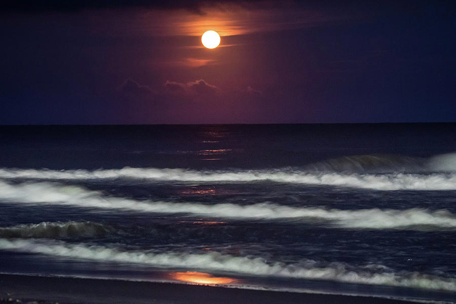 Ocean Moonrise Photograph by Sallie Woodring - Fine Art America