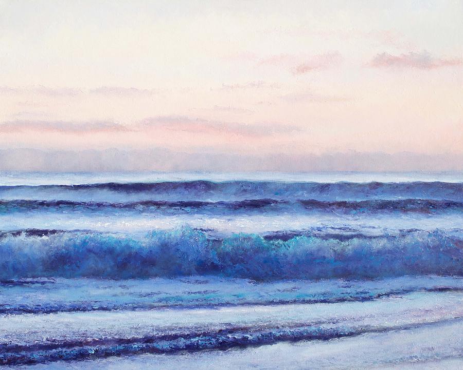 Ocean Painting Dusk by Jan Matson Painting by Jan Matson