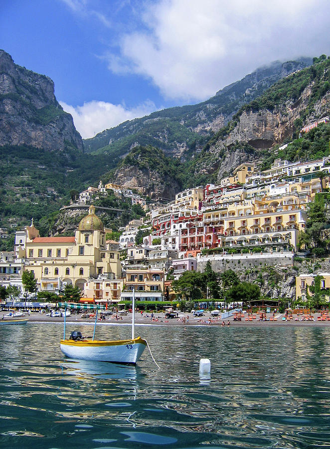 Positano from Ocean Photograph by Ginger Stein